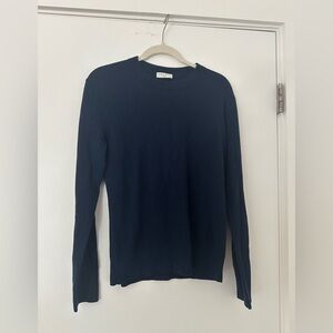 Sandro Paris Navy Wool Blend Crewneck Sweater – Size Small – New Without Tags